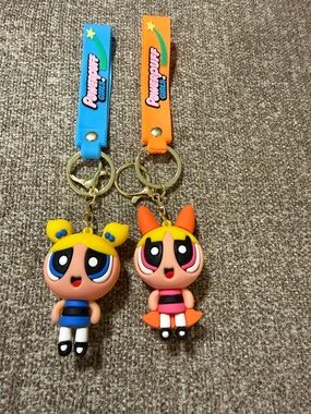 Powerpuff Girls Bubbles & Blossom Keychain Duo